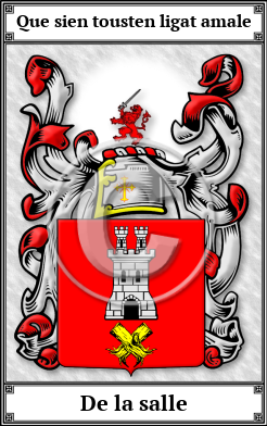 De la salle Family Crest Download (JPG) Book Plated - 600 DPI